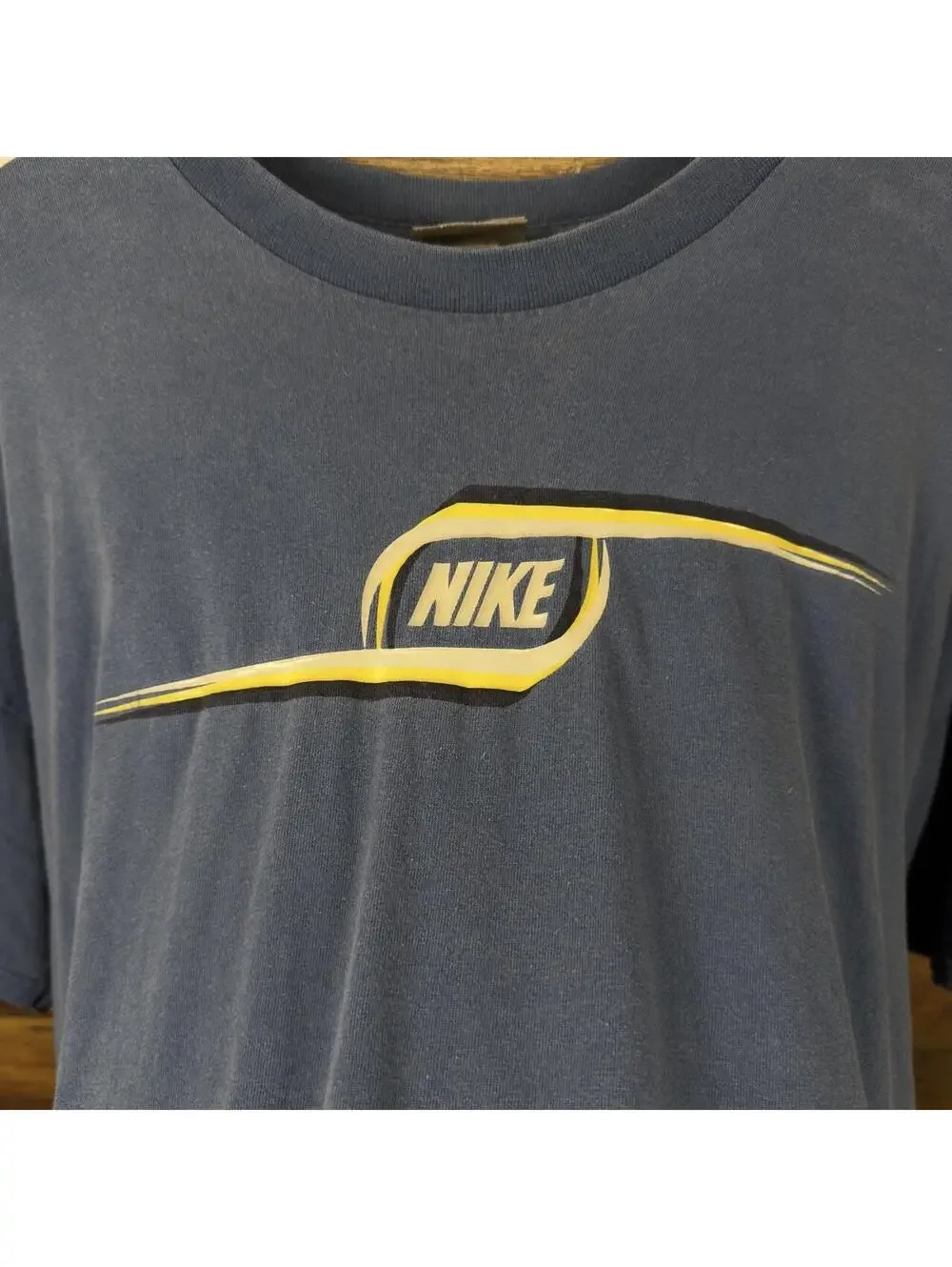Y2K Nike Blue Gray Swoosh Graphic T-Shirt XXL Oversized